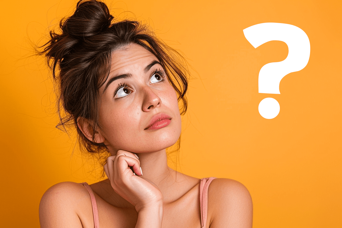 A lady wondering what she should avoid when using a healthy shampoo