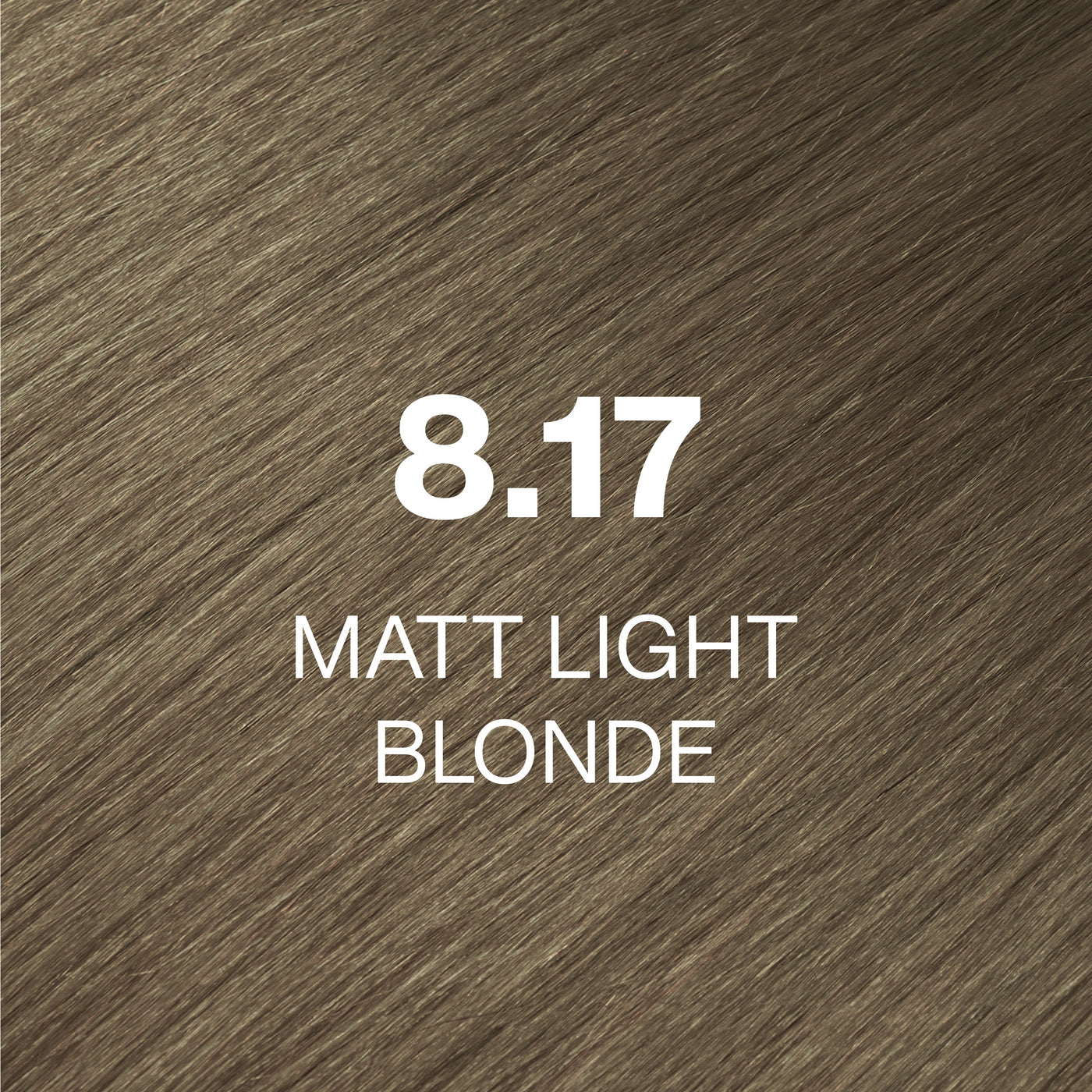 Silky hair texture showcasing the GK Hair's Juxevin Cream Color "8.17 Matt Light Blonde" in bold white text.