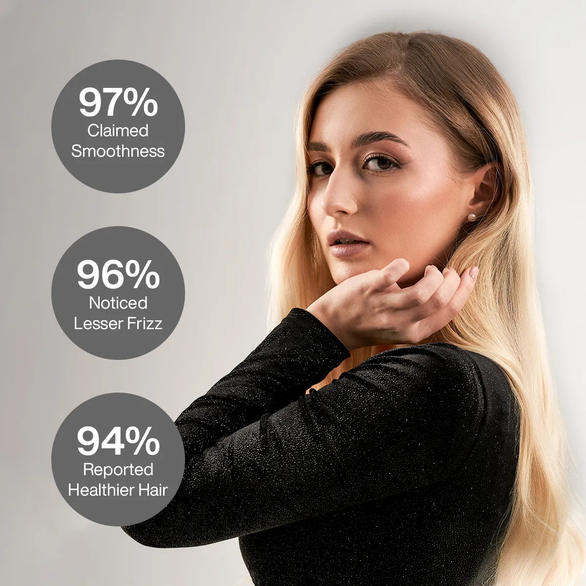 A Model Showcasing her HAir After Using Trioxxy Hair Treatment