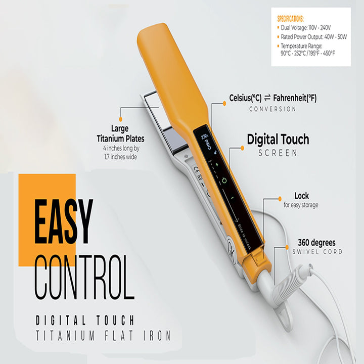 Easy Control Titanium Flat Iron GK Hair Europe EUROPE